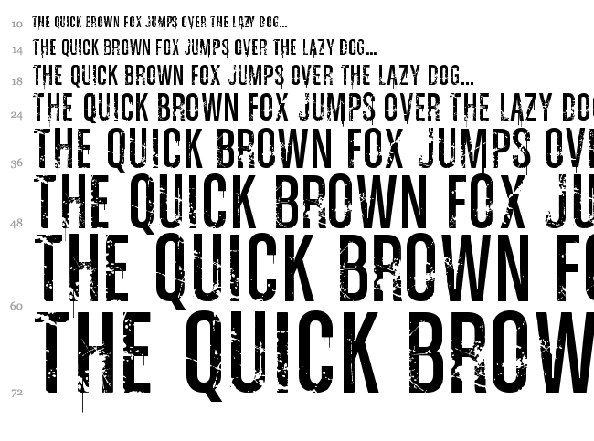 Vtks Ink font waterfall